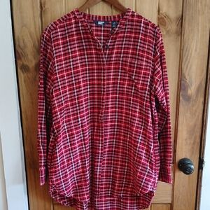 Lands End Flannel Nightshirt - Large Petite